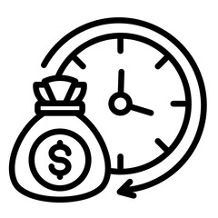 Overtime Pay  Icon Element For Design