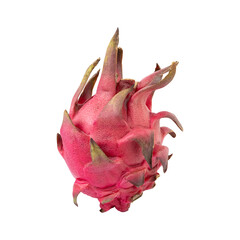 Fresh ripe red dragon fruit isolated on transparent background