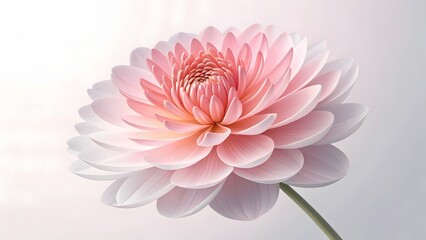 Fototapeta premium Elegant Pink Dahlia Flower Bloom Soft Pastel Hues and Delicate Petals