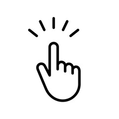 Pointing to a point, hand cursor icon