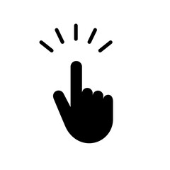 Pointing to a point, hand cursor icon