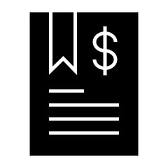 Financial Document with Dollar Sign