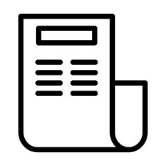 newspaper line icon