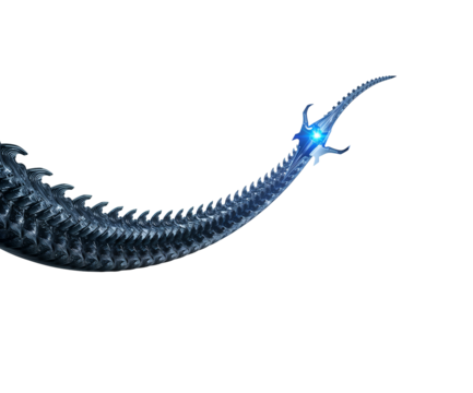 Futuristic Dragon Tail, A Highly Detailed, Lucid Realism Depiction of Advanced Technology and Mythological Creature