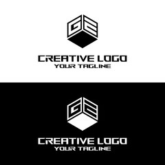 Fototapeta premium creative letter logo ge design vector
