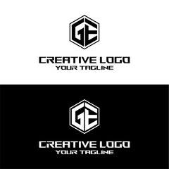 creative letter logo ge design vector