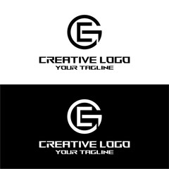 creative letter logo ge design vector