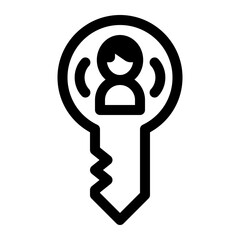 Person Inside Key Icon