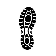 Running shoe sole print icon on transparent background representing athletic footprint and sports footwear pattern
