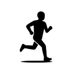 Marathon runner and triathlon runner icon on transparent background representing endurance sports competition and athletic achievement
