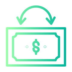 banknote gradient icon