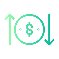 transfer money gradient icon