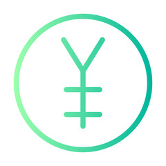 yen gradient icon