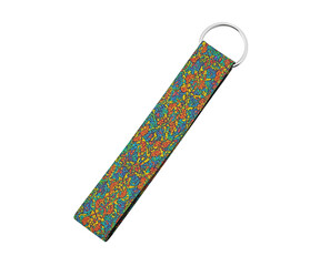 Intricately Patterned Keychain Strap in Vivid Colors Enhancing Everyday Carry with Unique Accessory Style