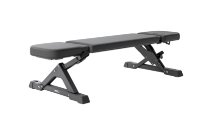 • A foldable workout bench with adjustable angles and space-saving design, isolated on white background in HD 