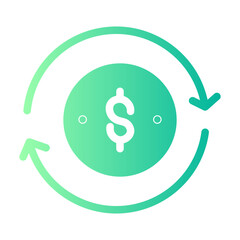transfer money gradient icon