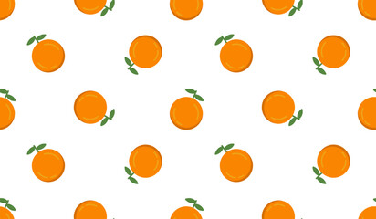Seamless pattern with orange fruit.