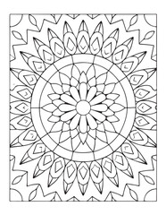 Mandala Coloring Pages For Adults, Black & White, Line Art, Illustration, Vector Art, Coloring Pages, Coloring Book