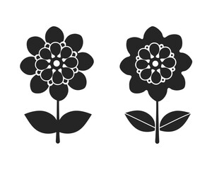 Hydrangea icon vector silhouette illustration isolated on white background