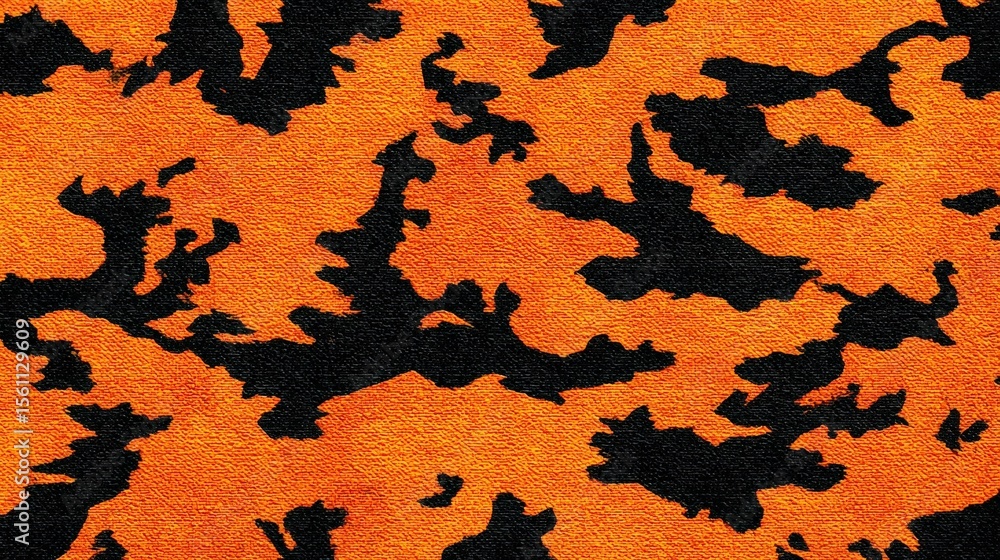 Poster abstract orange and black texture background pattern design for fabric print