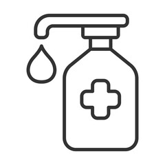 Antiseptic Icon Outline Style. Vector Illustration Design