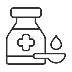 Syrup Icon Outline Style. Vector Illustration Design
