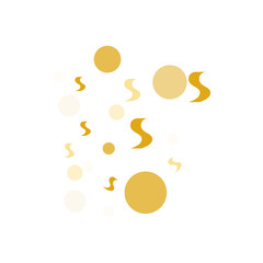 Golden bokeh confetti cluster with sparkles, ideal for festive decorations and invitations.