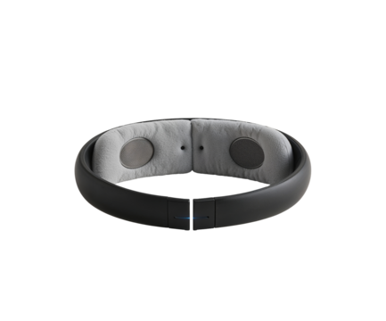 Sleek modern sleep headband with integrated Bluetooth technology promoting restful sleep and relaxation for overall well being and improved cognitive function