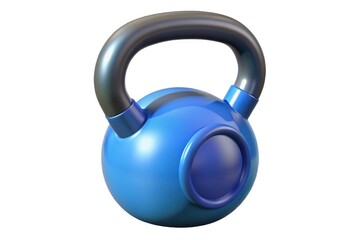 Blue kettlebell weight fitness exercise equipment