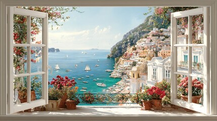 panoramic view of the mediterranean sea from the sea