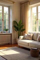 Warm Light Illuminates Elegant Home Interior, Casting Enchanting Shadows ? Perfect for Home Decor & Lifestyle Blogs