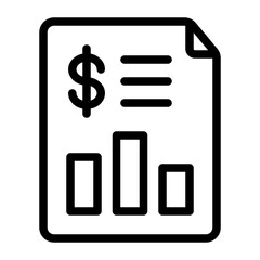 Financial Report Document Icon