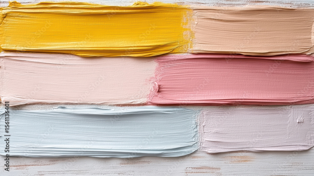 Aufkleber vibrant paint strokes various colors create visually appealing composition. smooth texture