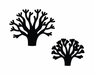 Naklejka premium sea Anemone icon vector silhouette illustration isolated on white background