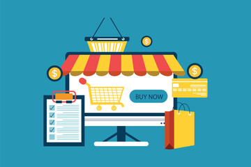 Online shopping concept