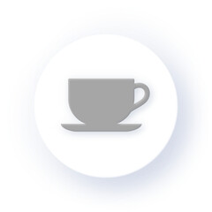 Neumorphism Icon Beverage Icon Drink Icon Soft Drop Shadow on Dark Background Neumorphic UI UX Design User Interface Neumorphism Shadow