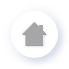 Neumorphism Icon House Icon Soft Drop Shadow on Dark Background Neumorphic UI UX Design User Interface Neumorphism Shadow