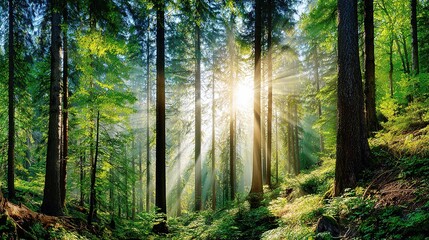 Obraz premium morning in the forest