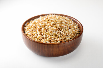 Indian food called Sprouts or Mataki serve in basket isolated on white background