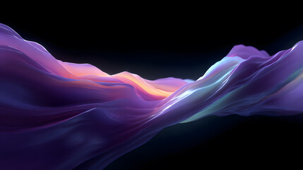 Obraz premium Abstract flowing wave in 3d render: This captivating piece presents a seamless blend of color and form, with graceful, undulating waves that evoke feelings of movement and depth.
