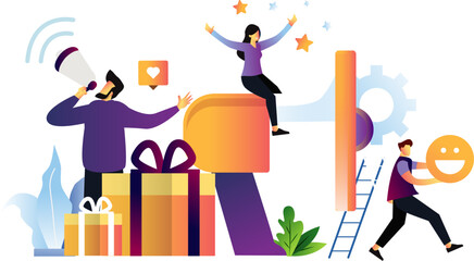 set of business marketing element vector illustration