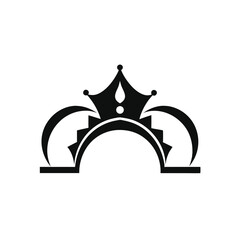 Elegant Crown Arch Design Royalty, Luxury, and Sophistication Icon