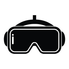 Black Virtual Reality Headset: Immersive Tech Icon

