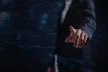 Hand touching the future network Universe, A Conceptual Shift in Digital Transformation for Next-Generation Technology.