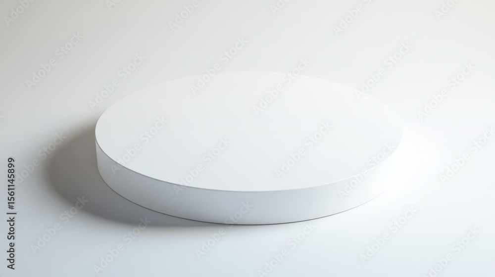 Poster white circular display platform.