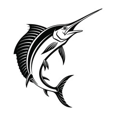 swordfish vector illustration white background.