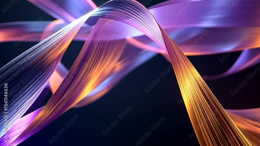 Poster Abstract Glowing Lines And Patterns