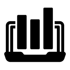 Laptop Bar Graph Data Analysis