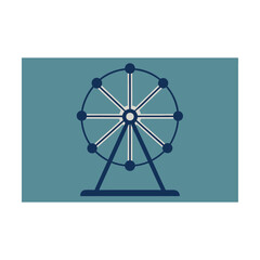 Vintage Ferris Wheel Illustration Retro Amusement Park Design Element