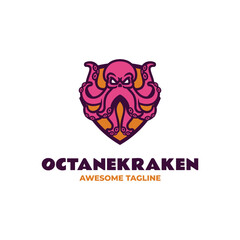 Fototapeta premium Octane Kraken Emblem Logo Design